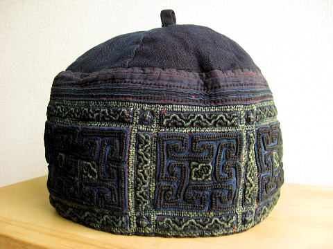 黒モン族エスニック帽子